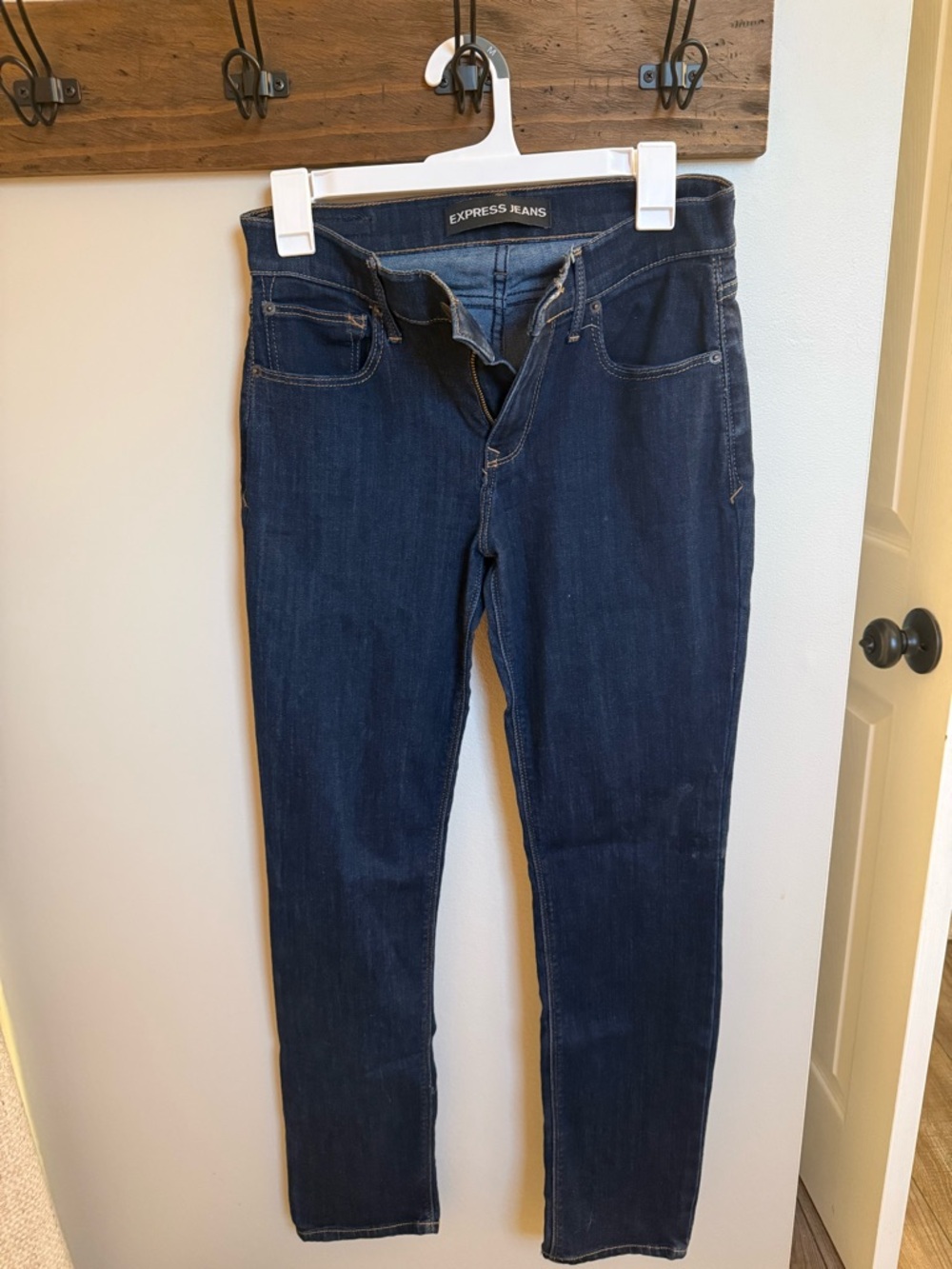 Express Women’s Straight Leg Jeans - Dark Blue